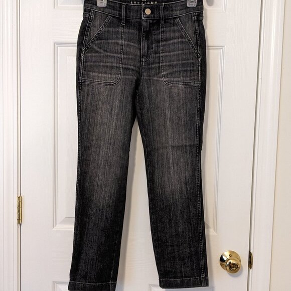WHITE HOUSE BLACK MARKET Straight Crop High Rise Jeans - Picture 1 of 6